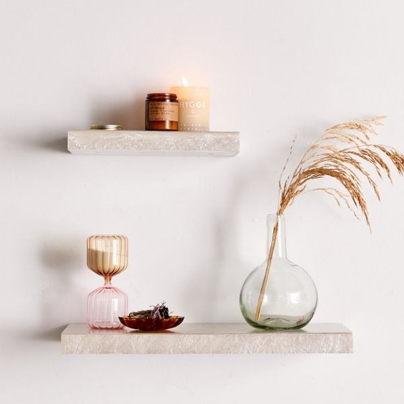 UO Agnes Pearlescent Floating Wall Shelf - Picture 1 of 5